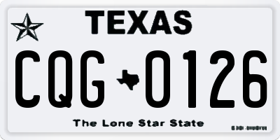 TX license plate CQG0126