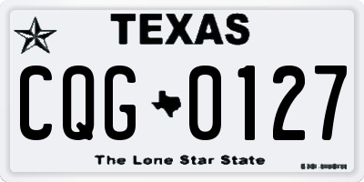 TX license plate CQG0127