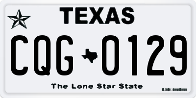 TX license plate CQG0129