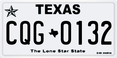 TX license plate CQG0132