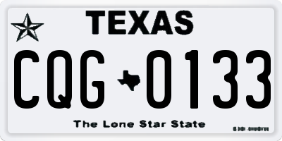 TX license plate CQG0133