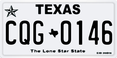 TX license plate CQG0146