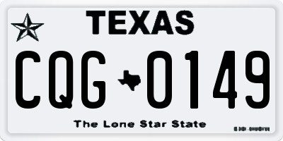 TX license plate CQG0149
