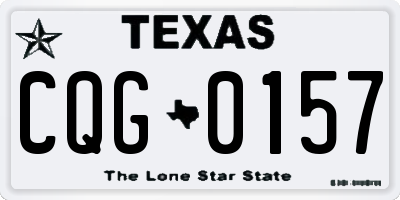 TX license plate CQG0157