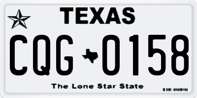 TX license plate CQG0158