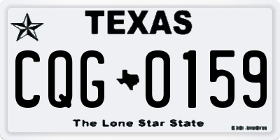 TX license plate CQG0159