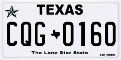 TX license plate CQG0160