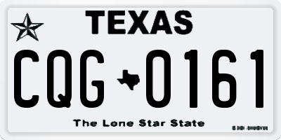TX license plate CQG0161