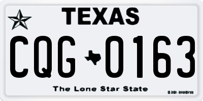 TX license plate CQG0163