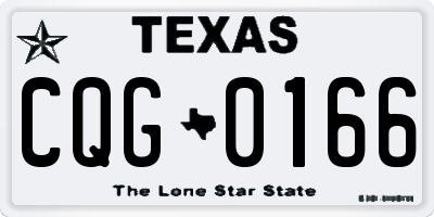 TX license plate CQG0166