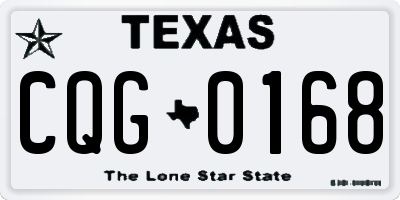 TX license plate CQG0168