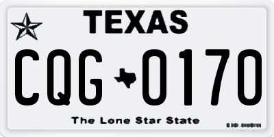 TX license plate CQG0170