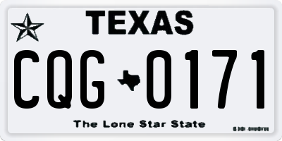 TX license plate CQG0171