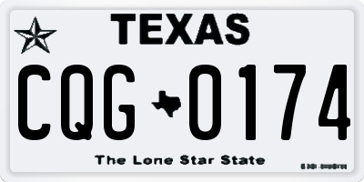TX license plate CQG0174
