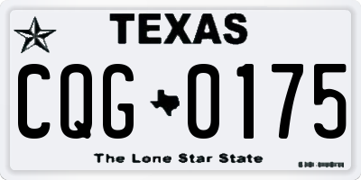 TX license plate CQG0175