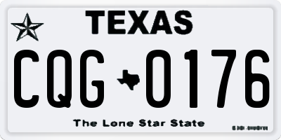 TX license plate CQG0176