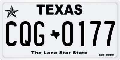 TX license plate CQG0177