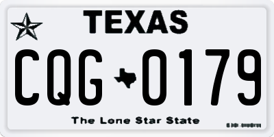 TX license plate CQG0179