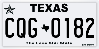 TX license plate CQG0182