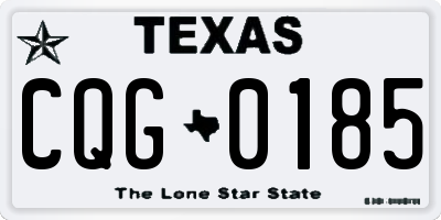TX license plate CQG0185