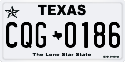 TX license plate CQG0186