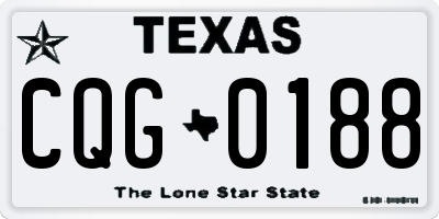 TX license plate CQG0188