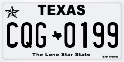 TX license plate CQG0199
