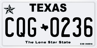 TX license plate CQG0236