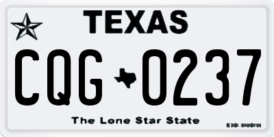 TX license plate CQG0237