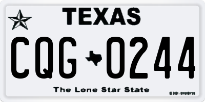 TX license plate CQG0244