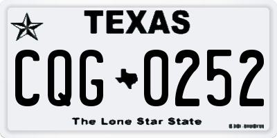 TX license plate CQG0252