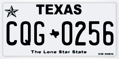 TX license plate CQG0256