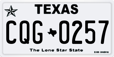 TX license plate CQG0257