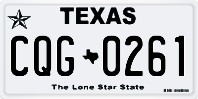 TX license plate CQG0261