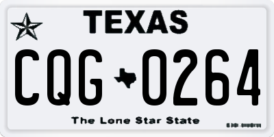 TX license plate CQG0264
