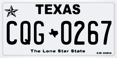 TX license plate CQG0267