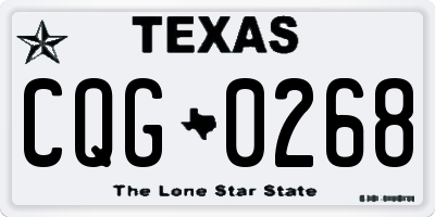 TX license plate CQG0268