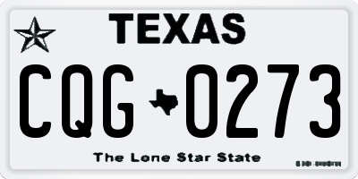 TX license plate CQG0273