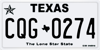 TX license plate CQG0274
