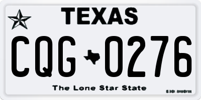 TX license plate CQG0276