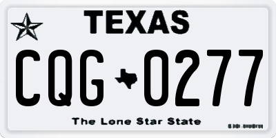 TX license plate CQG0277