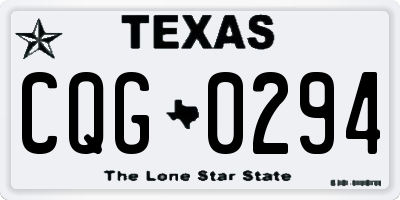 TX license plate CQG0294
