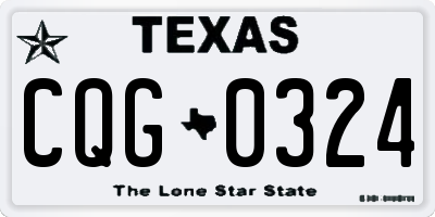 TX license plate CQG0324