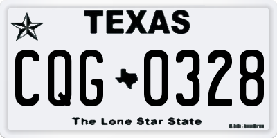 TX license plate CQG0328