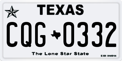 TX license plate CQG0332