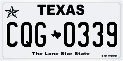 TX license plate CQG0339