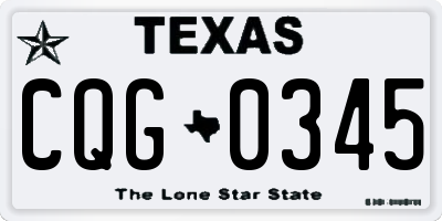 TX license plate CQG0345