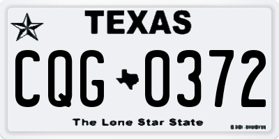 TX license plate CQG0372