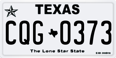 TX license plate CQG0373