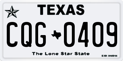 TX license plate CQG0409